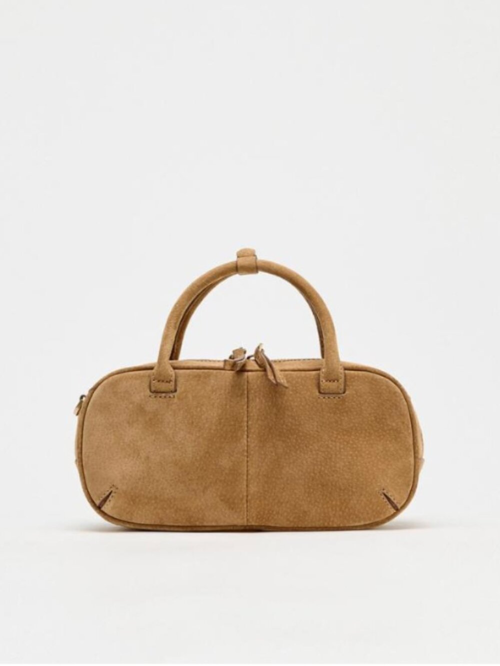 Zara Mini Double Handle Suede Bag - NWOT